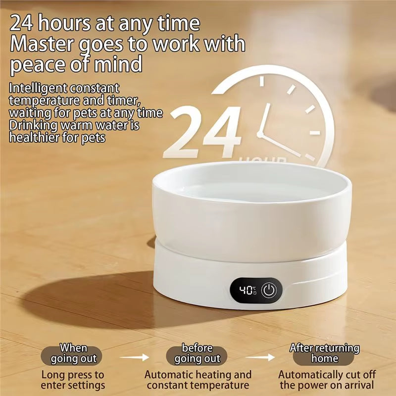 Hot Sale-Heated Pet Bowl for Cats for Farm Animal Use, 4 Temperature Settings, Thermal Dog Water Bowl, Pet Drinking Plate in Win