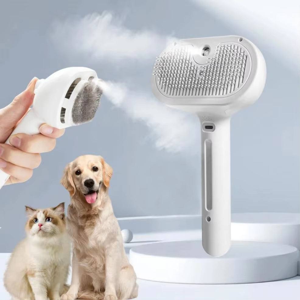 Dog Comb Pet Steam Massage Brush Safe round Head Soft Teeth Spray Hair Removal Comb for Dog Universal for Cats Dogs Accessories