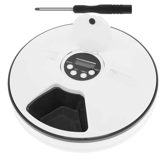 Dry Wet Food Cat Feeder with Timer 6 Meals Pet Food Auto Feeder Battery Powered Fresh Food Dispenser for Domestic Pets