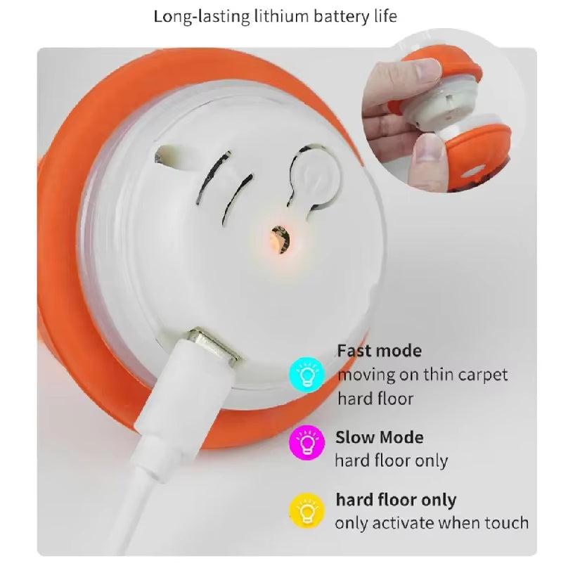 Interactive Dog Toy Ball with Rope Electronic Motion Activated Rolling Ball for Indoor Cat Dog Play Toys for Puppy Training Ball